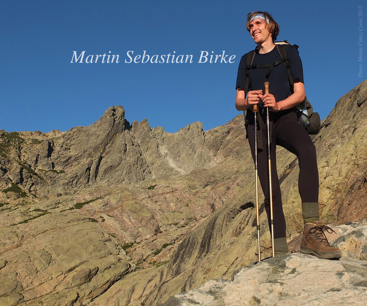 Martin Sebastian Birke standing on Monte Cinto, Corse 2012